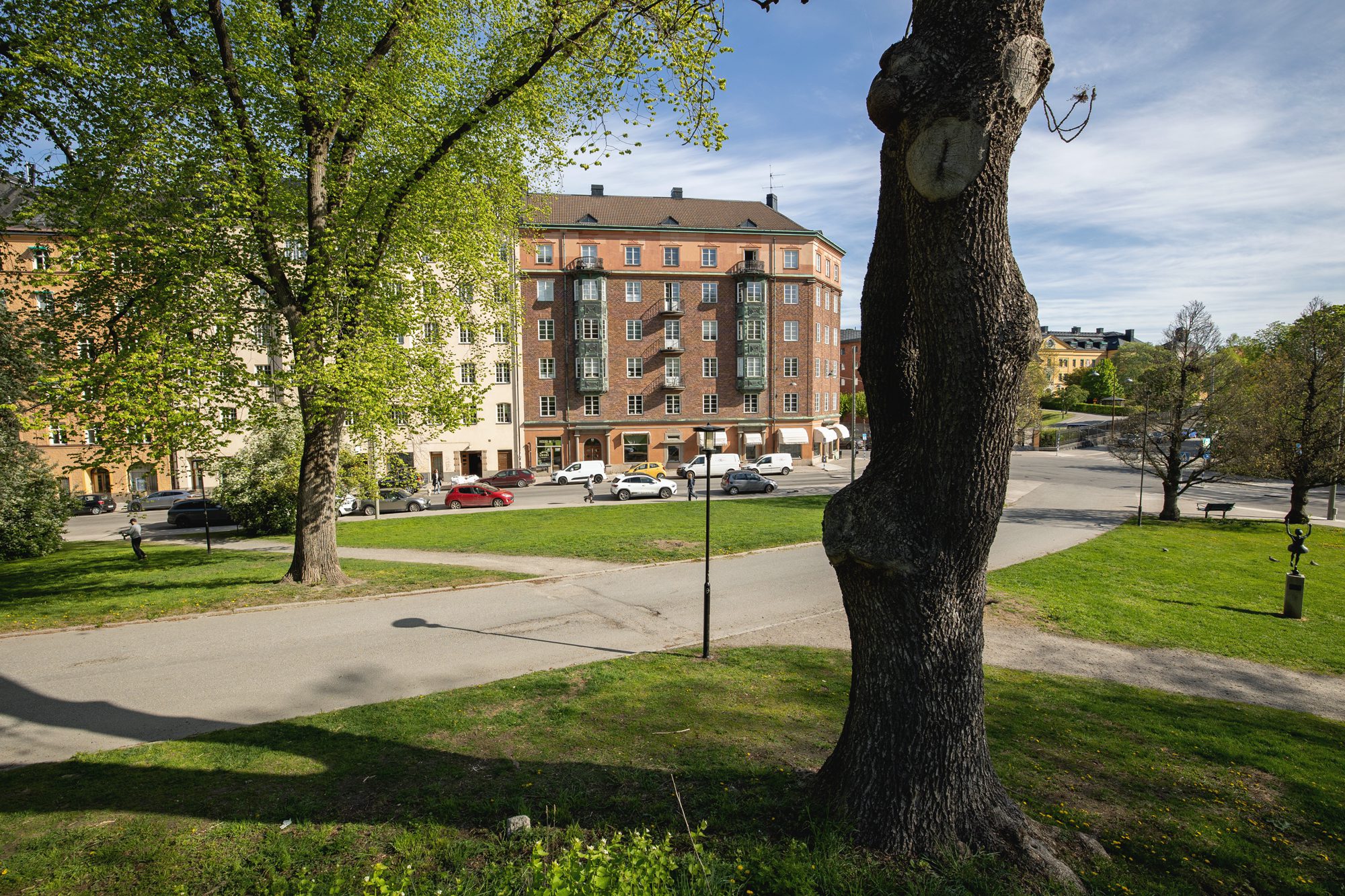 Foto på grönområden i Högalid.